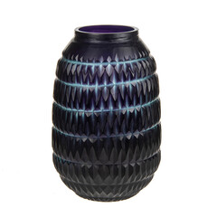 colored glass vase on white background isolated