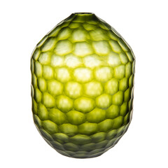 colored glass vase on white background isolated