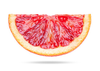 slice of fresh grapefruit isolated on white