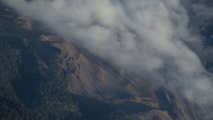 clouds over the mountains