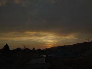 sunrise in the mountains