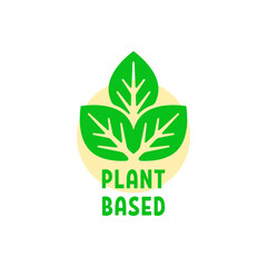 simple green plant based logo