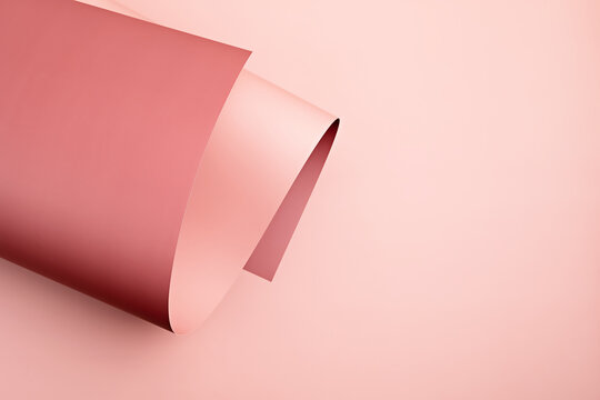 Abstract backgroud of rolled textured paper sheet of different shades of pink