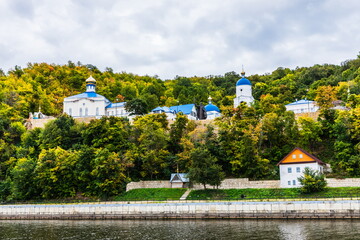 views od The Sviyaga Rivers, near Assumption Cathedral and Monastery of the town-island of...