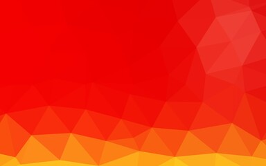 Light Red, Yellow vector abstract mosaic pattern.