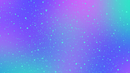 Abstract blurred blue and purple gradient background with small turquoise spots