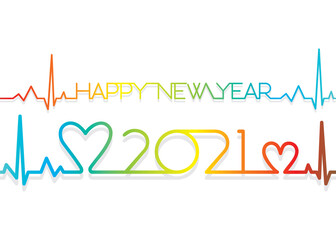 Naklejka na ściany i meble Happy new year 2021 poster design