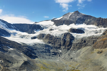 Glacier du Grand Mean above the cirque des Evettes in vanoise national park, France