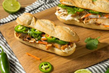 Homemade Vietnamese Banh Mi Sandwich