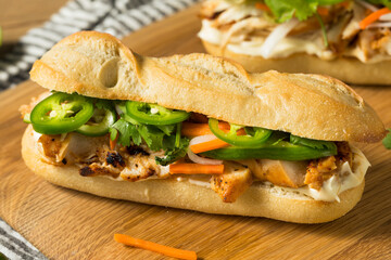 Homemade Vietnamese Banh Mi Sandwich