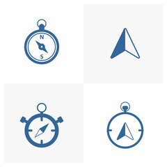Set of Compass logo design vector template, Outdoor logo design concept, Icon symbol