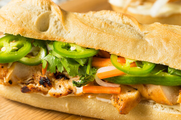 Homemade Vietnamese Banh Mi Sandwich