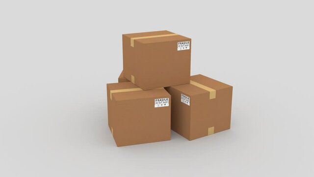 Boxes pop out and stacked on a white background.