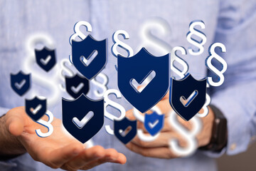 Symbol of Law and Justice - Paragraph / section sign - 3D Rendering