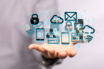 data Digital Network and data concept.