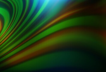 Dark Green, Yellow vector background with lava shapes.