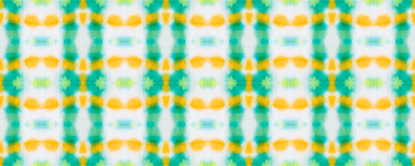 Watercolor Pattern. Green Vintage Geometric Texture. Tie Dye Geometric Illustration. Endless Watercolor Batik. Green Tribal Textile. Tribal Indian Embroidery. Vintage Bohemian Ornament.