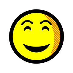Happy Smile icon isolated on white background. Happy Smile Face icon in trendy design style.