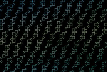 Dark Blue, Yellow vector pattern with crystals, rectangles.