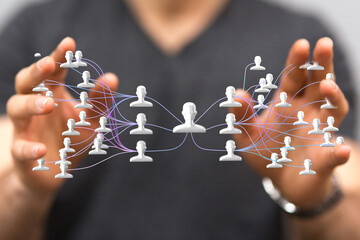hierarchy connection team group digital