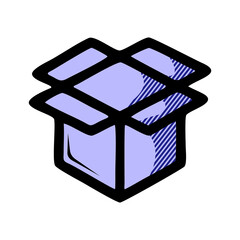 box icon isolated on white background from ecommerce and shopping collection.