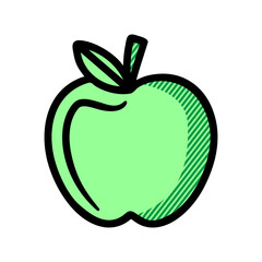 apple icon isolated on white background, Apple fruits vector icon