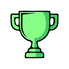 trophy icon isolated on white background from education collection