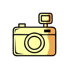 Photo Camera Icon Isolated Black On White Background