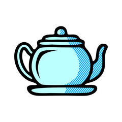 tea pot icon isolated on white background from theraphy collection.