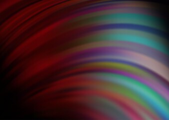 Dark Blue, Red vector pattern with bent ribbons.