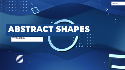 Abstract 3D Shapes Typography Full Frame Title