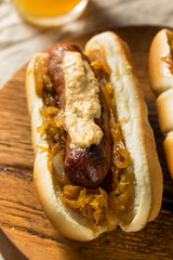 Homemade Bratwurst Sausage Sandwiches