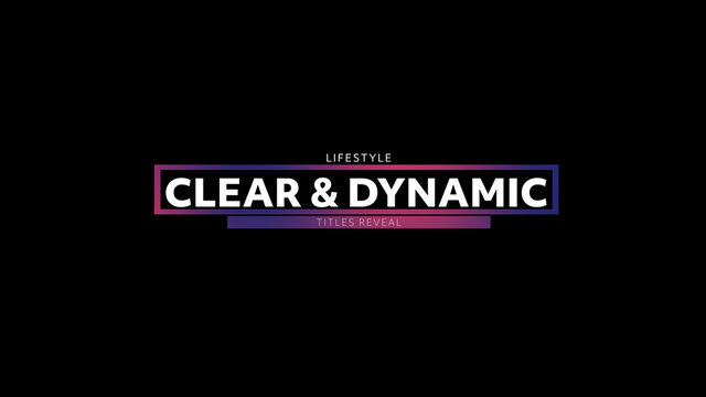 Clear and Dynamic Lifestyle Titles Reveal