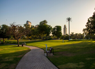 One of the public parks of Dubai. UAE.