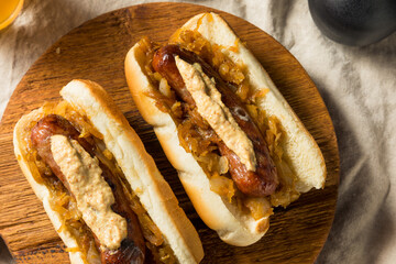 Homemade Bratwurst Sausage Sandwiches
