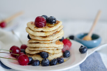 Pancakes with fruits