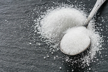 citric acid on a dark stone background