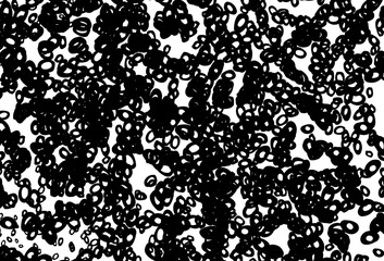 Black and white vector template with circles.