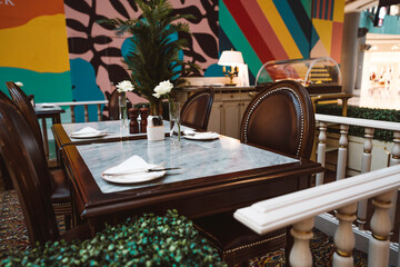 Served restaurant table for four or two