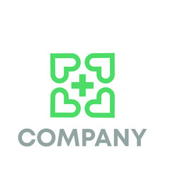 Obraz premium Heart Plus Logo Design 