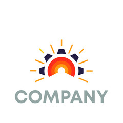 gear with sun logo