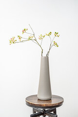 decorative artificial plant inside vases