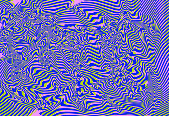 Abstrakcyjne kolorowe tło graficzne, fale i dystorsje. © insomniafoto