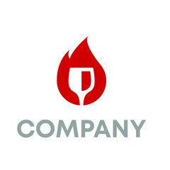 Fire Glass Logo Design