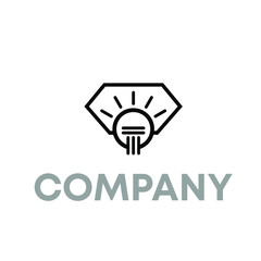 Obraz premium Diamond Pillar Logo Design 
