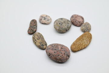 heart shaped stones