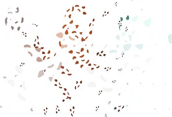 Fototapeta premium Light orange vector texture with random forms.