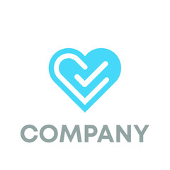 heart with check mark logo