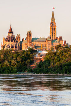 Canada, Ontario, Ottawa, Parliament Hill by Ottawa river