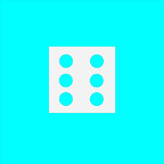 Fototapeta na wymiar There is 6 dice. Vector illustration